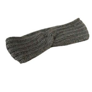 Women's Gray Winter Knit Twist Knot Headband  Women Boho Style Hand Crafted